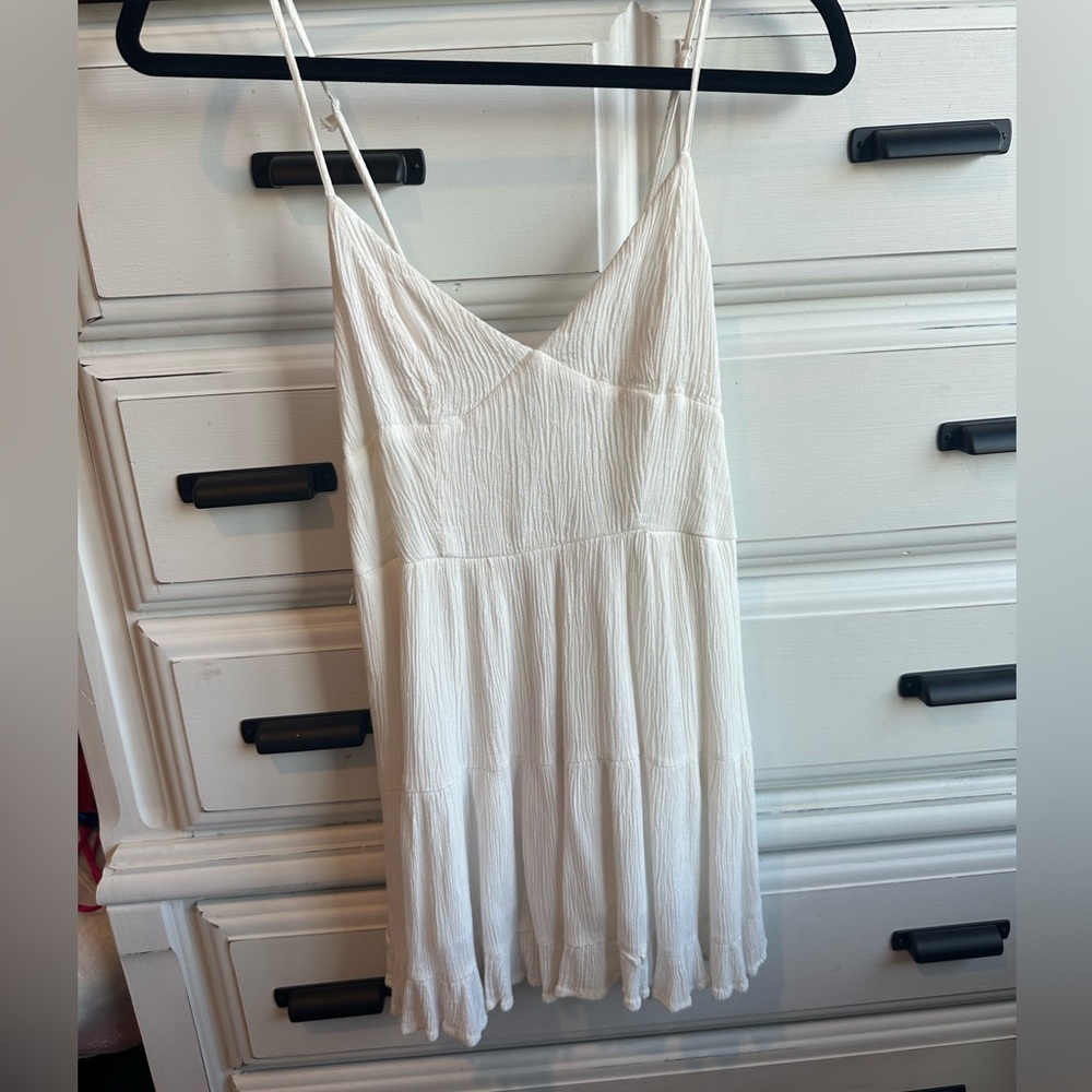 basic white garage dress